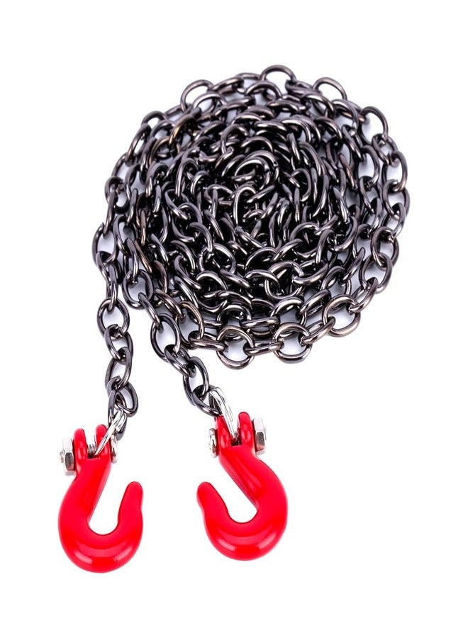 G.T.R RC Mini Metal Trailer Chain with Tow Hook Decoration Accessories Compatible with Axial SCX10 HSP 94180 RC4WD D90 Trraxxas TRX4 CC01 1/10 RC Crawler (Grey) - Image 3